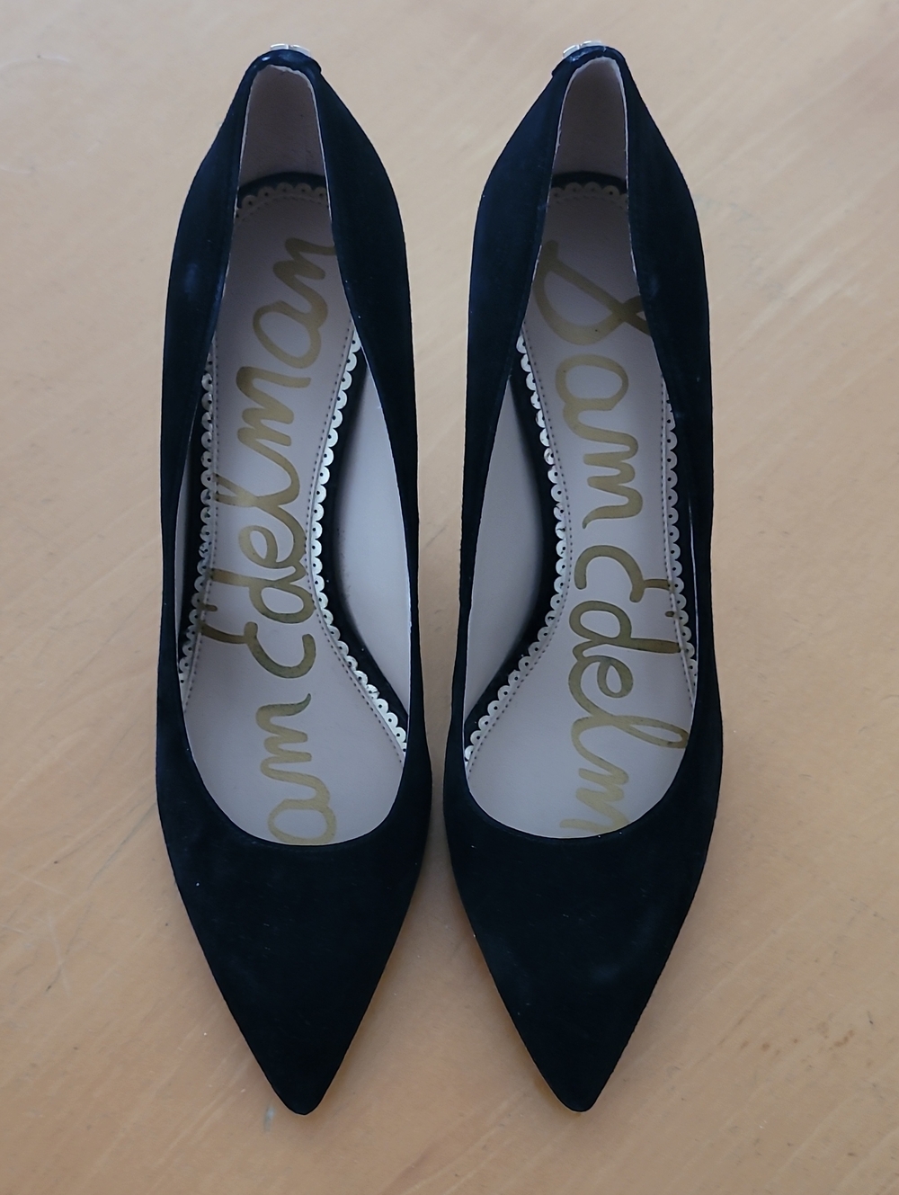Sam Edelman Black Suede Pointed Toe Heels